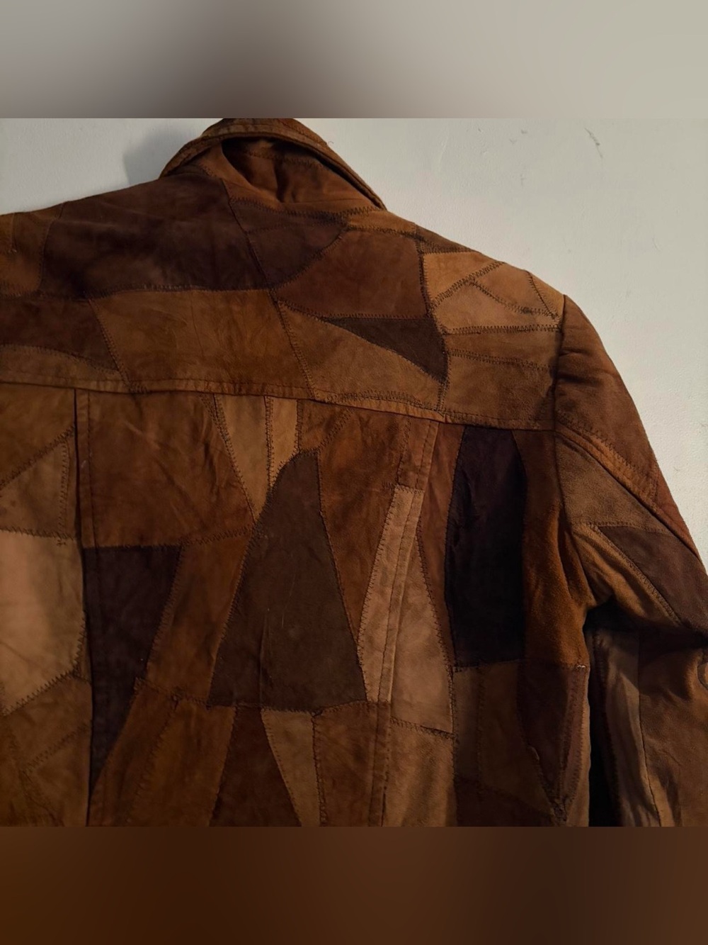 Patchwork Leather Jacket 70s inspired - Picture 4 of 10
